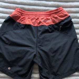 Birddogs Men's Athletic Shorts in Black and Coral